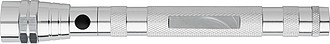 Telescopic aluminium flash light.Silver