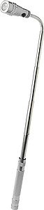 Telescopic aluminium flash light.Silver