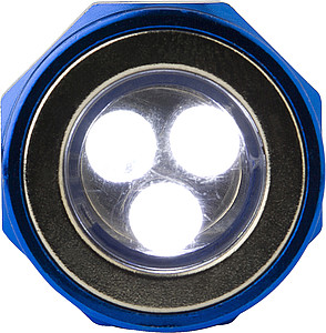 Telescopic aluminium flash light.Silver
