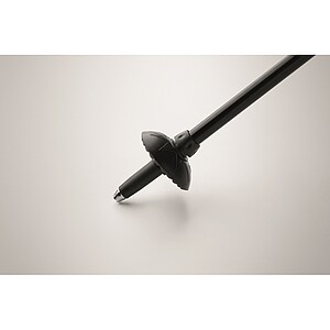 Telescopic walking pole, black