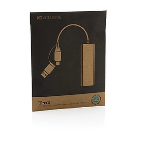 Terra RCS recycled aluminum hub with 3 USB ports