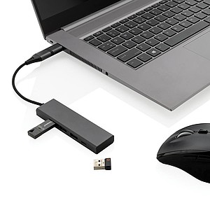 Terra RCS recycled aluminum hub with 3 USB ports