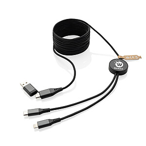 Terra RCS recycled PET 3 meter 4-in-1 cable, grey