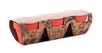 Terracotta 3 herb pot set