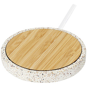 Terrazzo 10W wireless bamboo charging pad