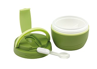 Thermobox, keeps food hot or cold up to 4 hours, capacity approx. 450 ml,colour green