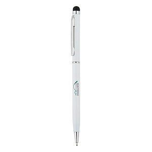 Thin metal stylus pen white