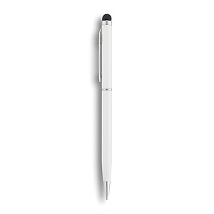 Thin metal stylus pen white