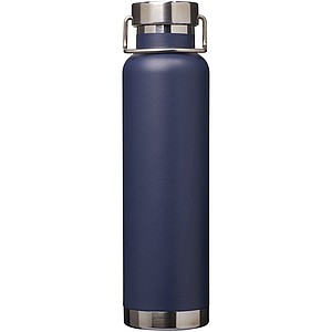 Thor 650 ml copper vacuum insulated sport bottle, dark blue