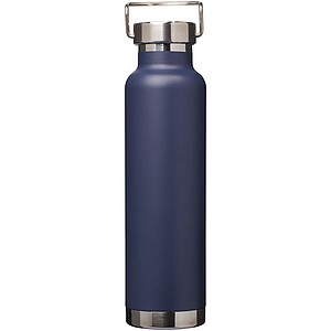 Thor 650 ml copper vacuum insulated sport bottle, dark blue