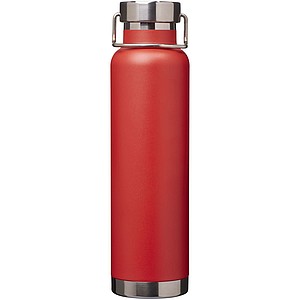 Thor 650 ml copper vacuum insulated sport bottle, red