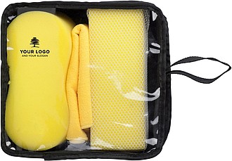 Three piece car wash set.Yellow