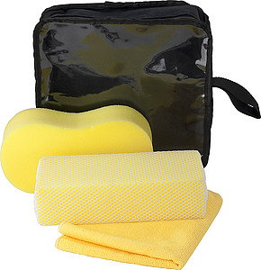 Three piece car wash set.Yellow