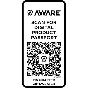 Tin unisex Aware™ recycled quarter zip sweater, navy