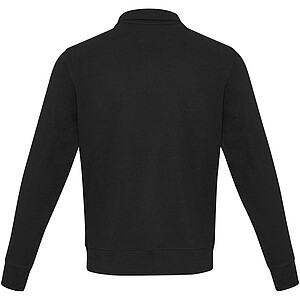 Tin unisex Aware™ recycled quarter zip sweater, solid black