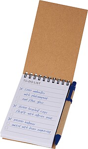 To do pad with pen, blue