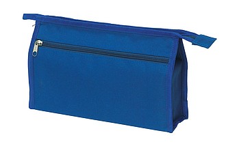 Toilet bag "Night & Day" with main zip pocket and front zip pocket,colour blue