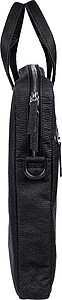 Tomato leather laptop bag Lillian, black