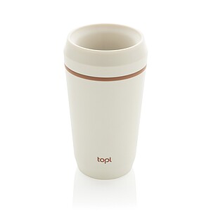 Topl Recycled Plastic To Go Tumbler Patented 360 Lid 354ml, brown