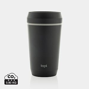Topl Recycled Plastic To Go Tumbler Patented 360 Lid 354ml, grey