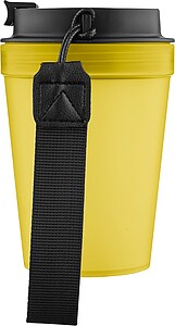 Travel drinking mug 350 ml Lush, yellow