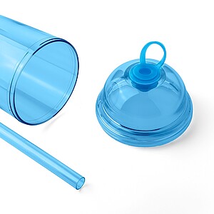 Travel drinking mug 500 ml Glow, light blue