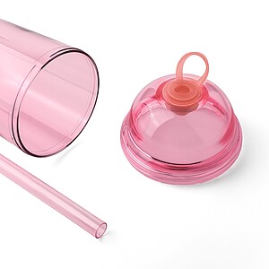 Travel drinking mug 500 ml Glow, pink