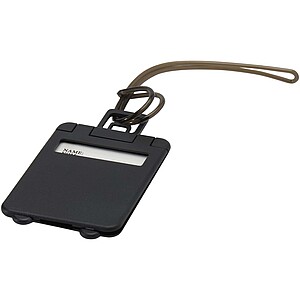 Traveler luggage tag, black