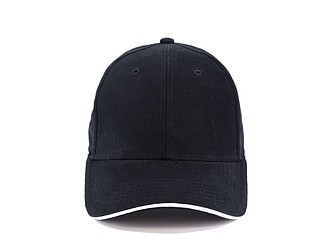 Trendy cap with sandwich visor, black