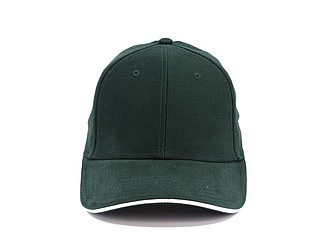 Trendy cap with sandwich visor, dark green