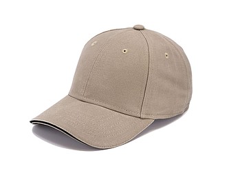 Trendy cap with sandwich visor, khaki