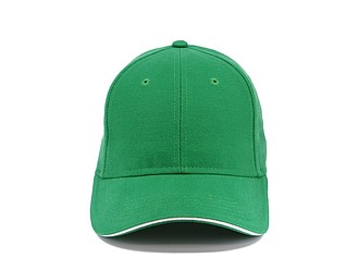 Trendy cap with sandwich visor, medium green