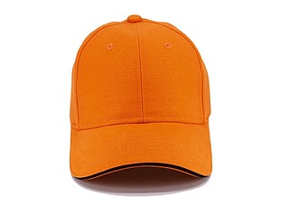 Trendy cap with sandwich visor, orange