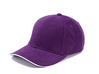 Trendy cap with sandwich visor, purple
