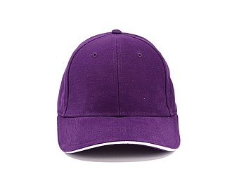 Trendy cap with sandwich visor, purple