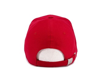 Trendy cap with sandwich visor, red