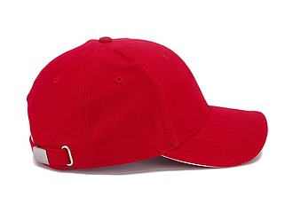 Trendy cap with sandwich visor, red
