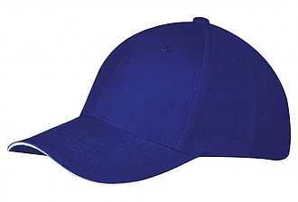 Trendy cap with sandwich visor, royal blue
