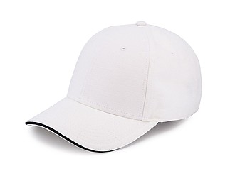 Trendy cap with sandwich visor, white