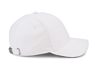 Trendy cap with sandwich visor, white