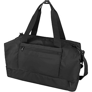 Trip Aware™ recycled travel duffel bag 42L, solid black