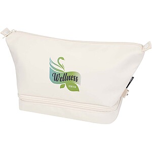 Trip Aware™ recycled travel toiletry bag 6L, off white