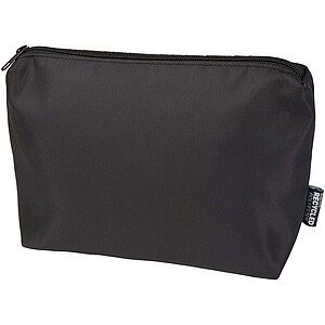 Trip Aware™ recycled travel toiletry pouch 2L, solid black