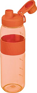 Tritan bottle with silicone grip, 750 ml, orange