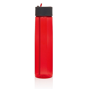 Tritan bottle with straw, red