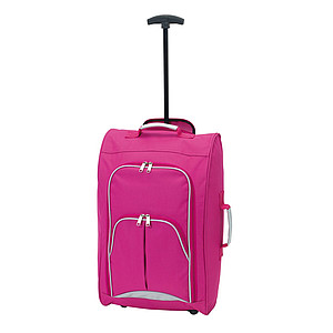 Trolley boardcase "Vienna", boarding size suitable for low budget airlines,colour pink