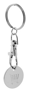 Trolley coin keyring, orange