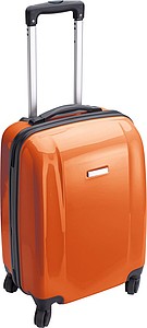 Trolley with four spinner wheels.Orange