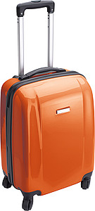 Trolley with four spinner wheels.Orange