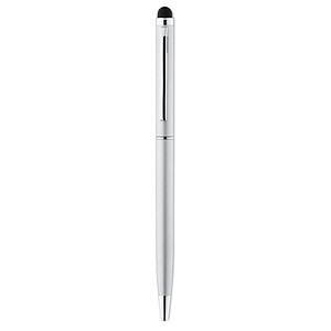 Twist and touch ball pen, matt silver